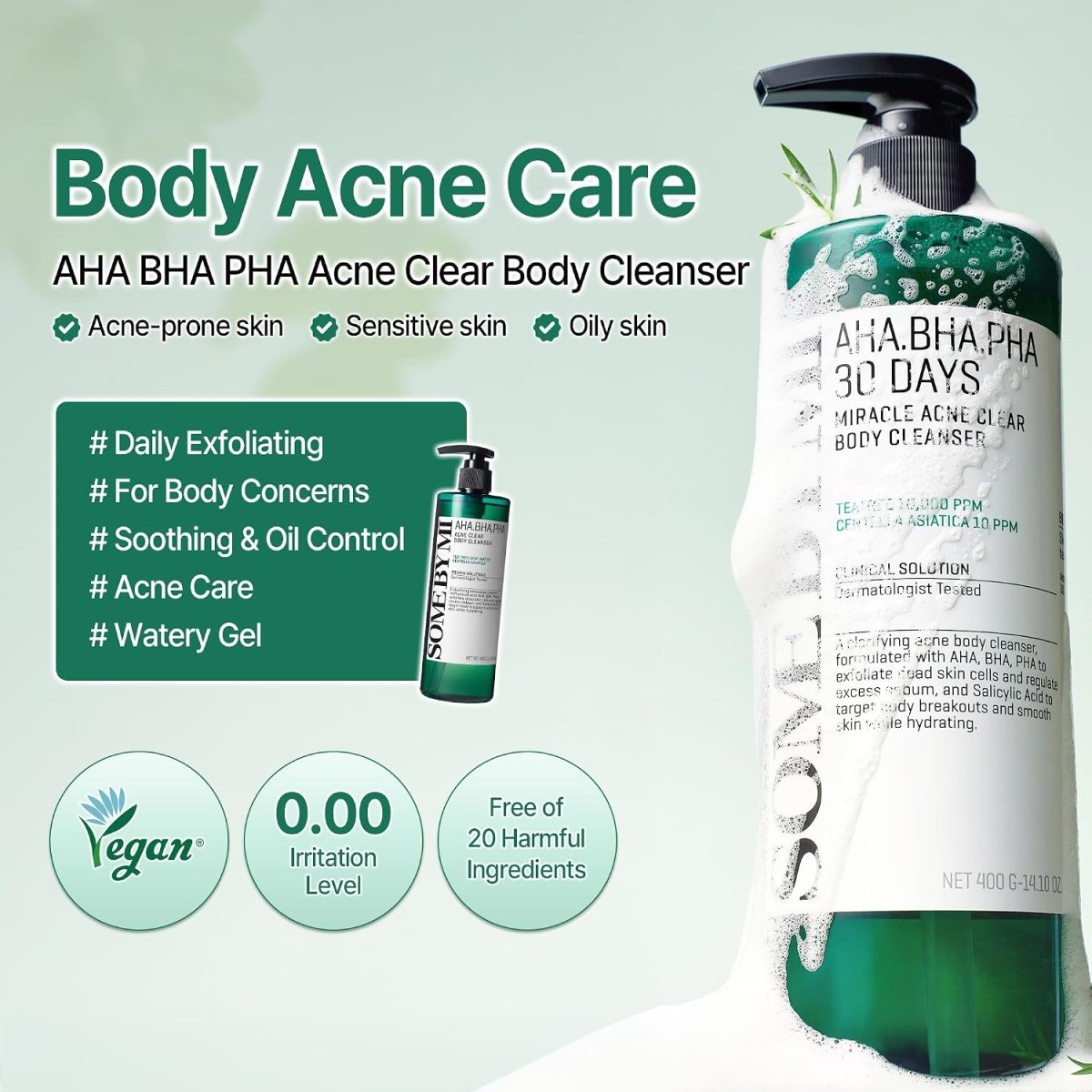 SOME BY MI AHA BHA PHA 30 days Miracle Clear Body Cleanser 400g Lakinza K-beauty