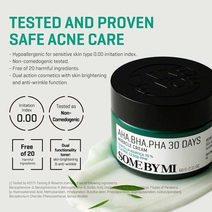 SOME BY MI AHA BHA PHA 30 Days Miracle Cream 60ml | Lakinza K - beauty Canada