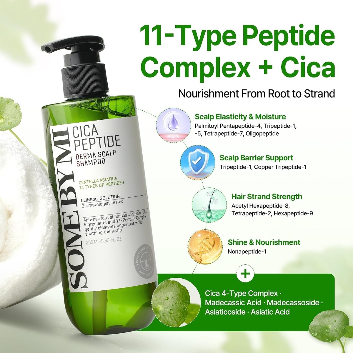 SOME BY MI Cica Peptide Derma Scalp Shampoo 285ml Lakinza K-beauty
