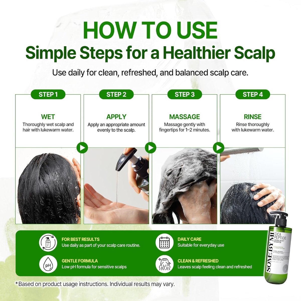 SOME BY MI Cica Peptide Derma Scalp Shampoo 285ml Lakinza K-beauty