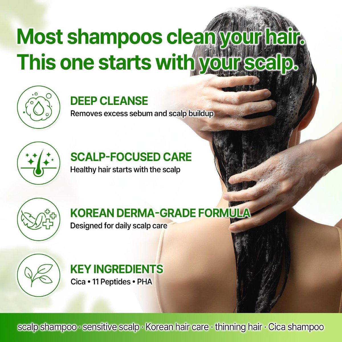 SOME BY MI Cica Peptide Derma Scalp Shampoo 285ml Lakinza K-beauty