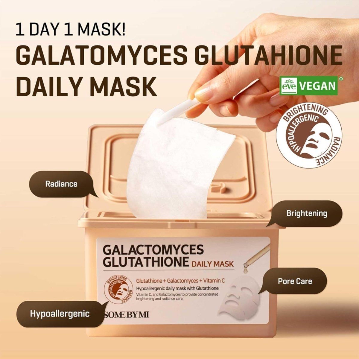 SOME BY MI Galactomyces Glutathione Daily Mask 30pcs Lakinza K-beauty