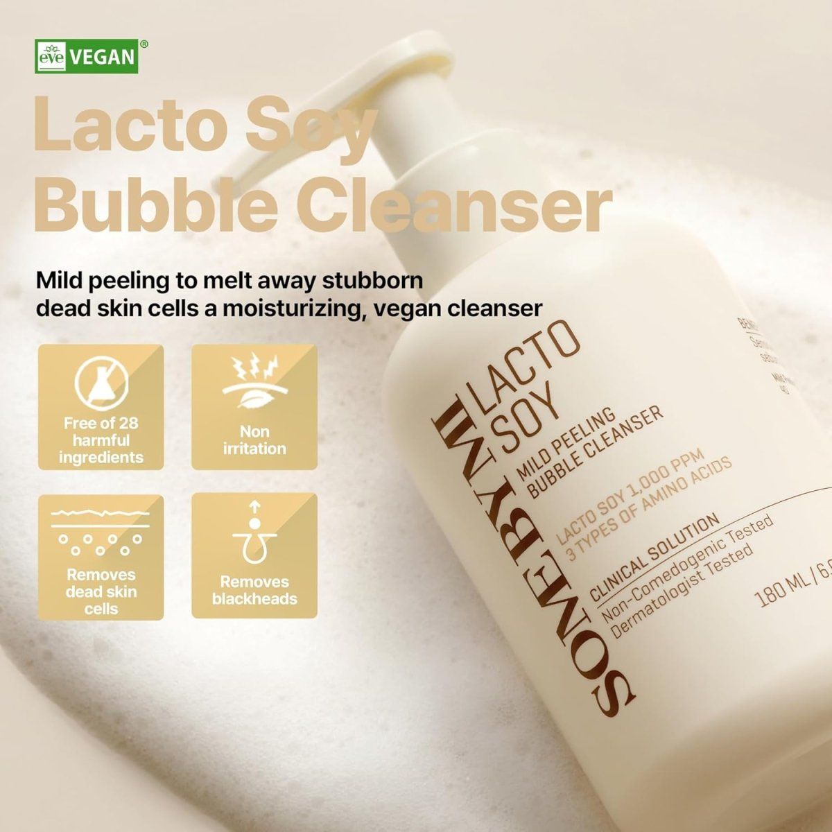 SOME BY MI Lactosoy Mild Bubble Peeling Cleanser 180ml Lakinza K-beauty