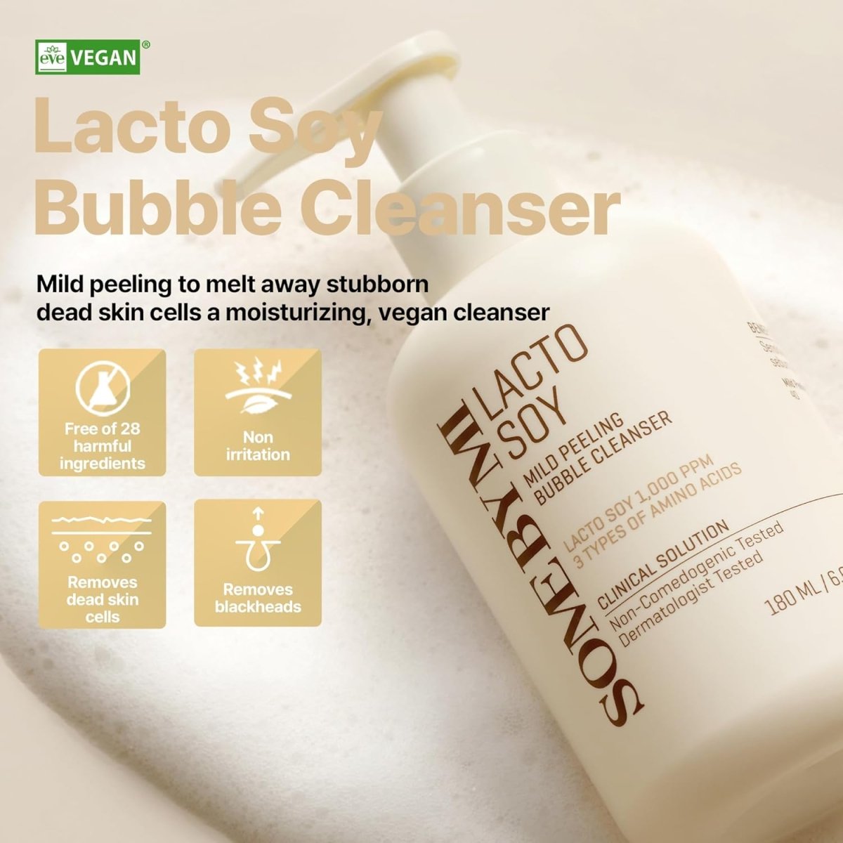 SOME BY MI Lactosoy Mild Bubble Peeling Cleanser 180ml | Lakinza K - beauty Canada