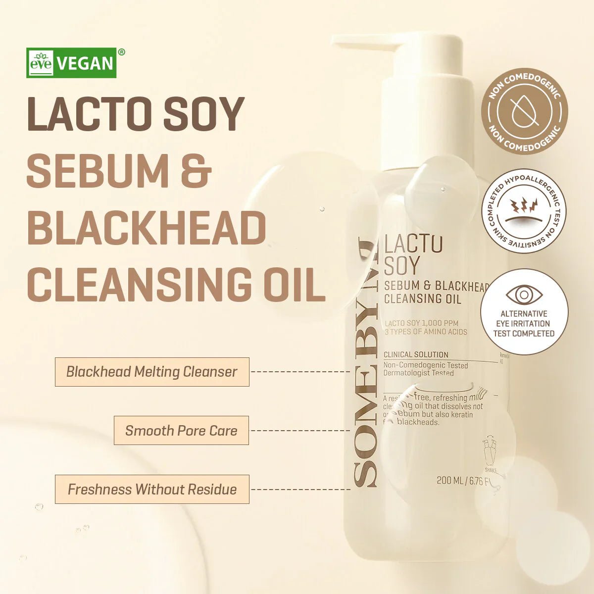 SOME BY MI Lactosoy Sebum & Blackhead Cleansing Oil 200ml | Lakinza K - beauty Canada