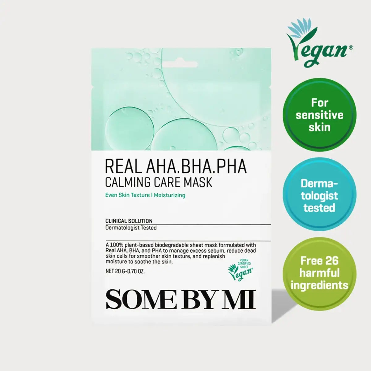 SOME BY MI Real AHA/BHA/PHA Calming Care Mask 20g Lakinza K-beauty