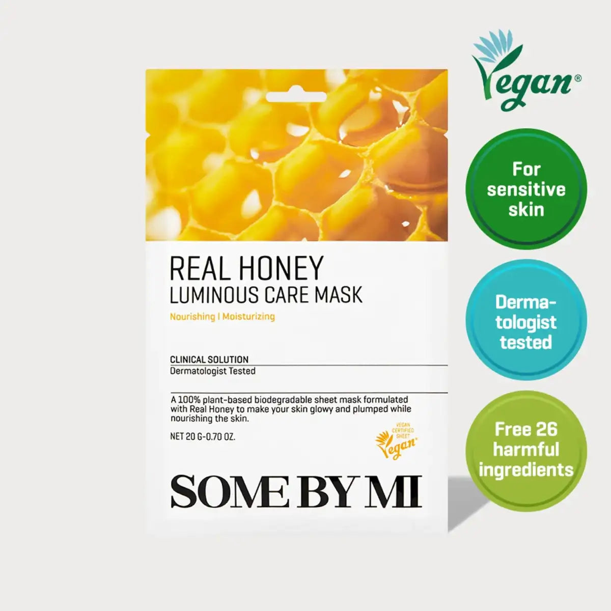 SOME BY MI Real Honey Luminous Care Mask 20g Lakinza K-beauty