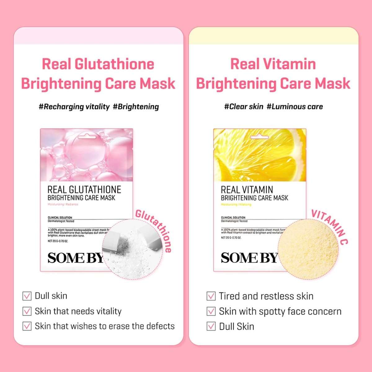 SOME BY MI Real Vitamin Brightening Care Mask 20g Lakinza K-beauty
