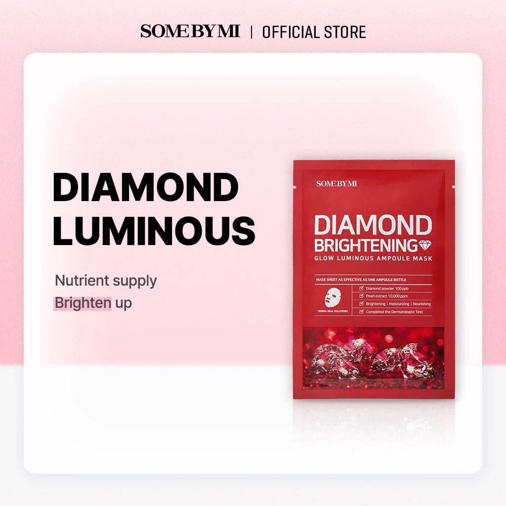 SOME BY MI Red Diamond Brightening Glow Luminous Ampoule Mask 1 PC Lakinza K-beauty