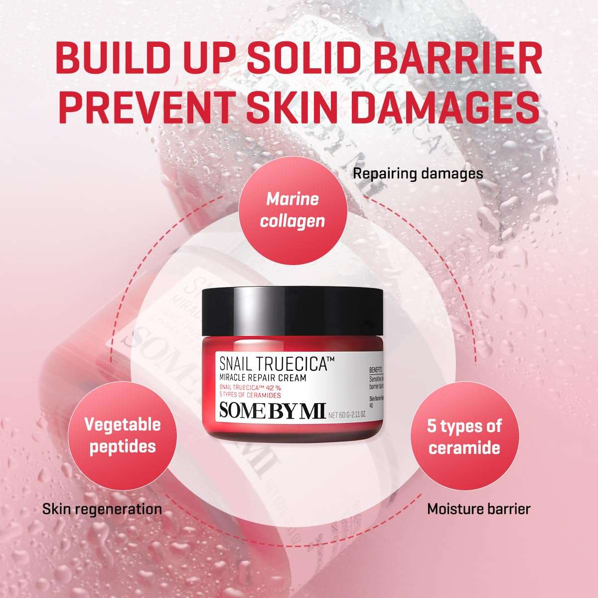 SOME BY MI Snail Truecica Miracle Cream 60g Lakinza K-beauty