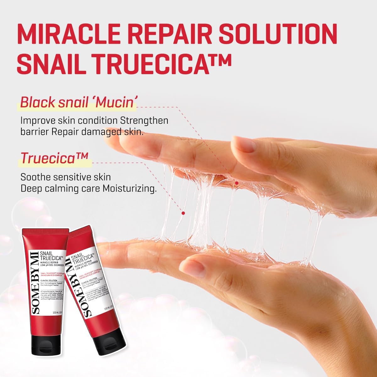 SOME BY MI Snail Truecica Miracle Low Ph Gel Cleanser 100ml | Lakinza K - beauty Canada