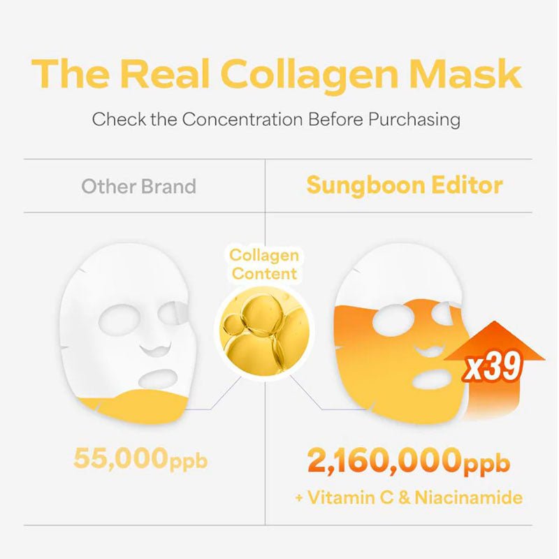 Sungboon Editor Deep Collagen Niacin Vita C Brightening Mask 37g Lakinza K-beauty