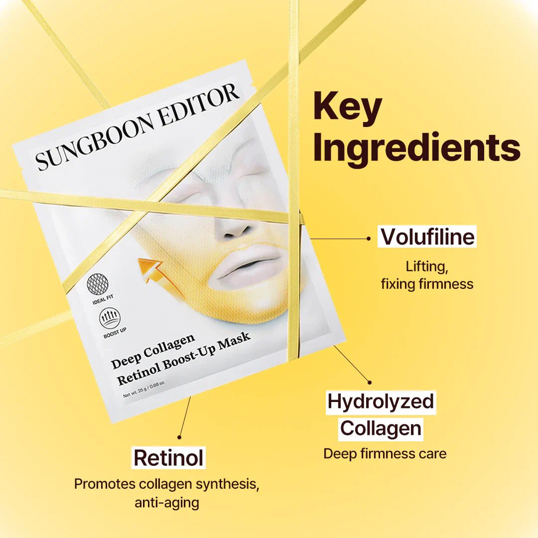 Sungboon Editor Deep Collagen Retinol Boost Up Mask Set 25g | Lakinza K - beauty Canada