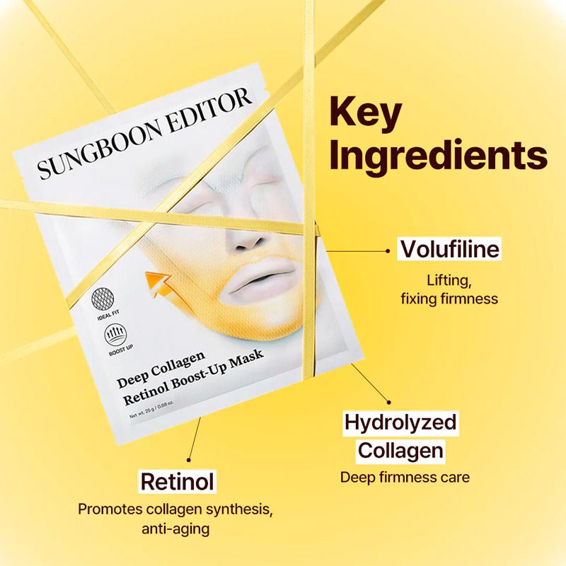 Sungboon Editor Deep Collagen Retinol Boost Up Mask Set 25g | Lakinza K - beauty Canada