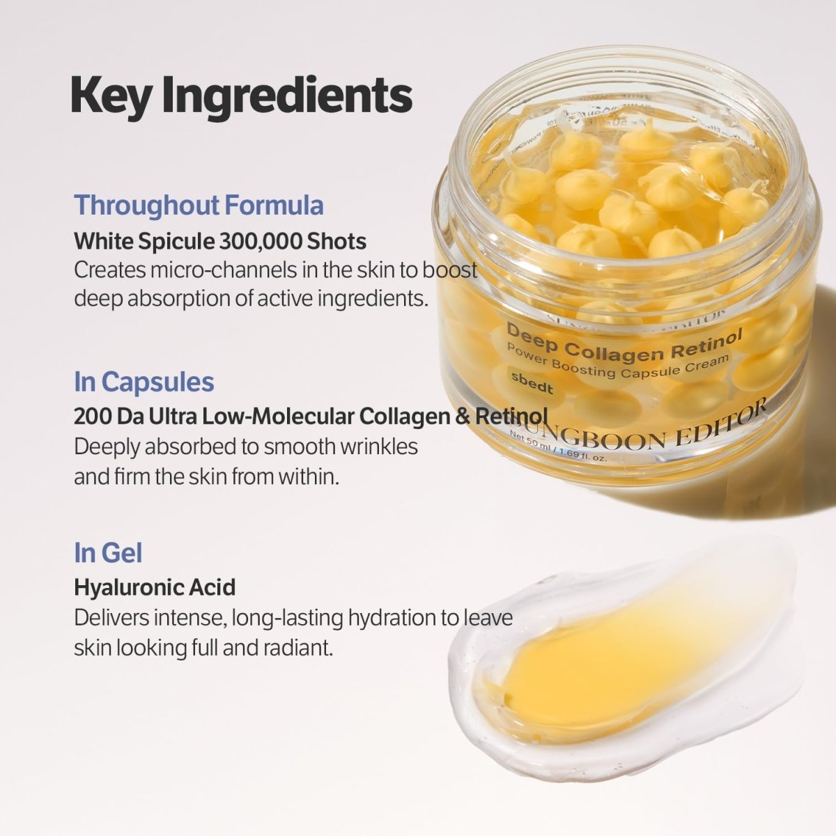 Sungboon Editor Deep Collagen Retinol Power Boosting Capsule Cream 50ml | Lakinza K - beauty Canada
