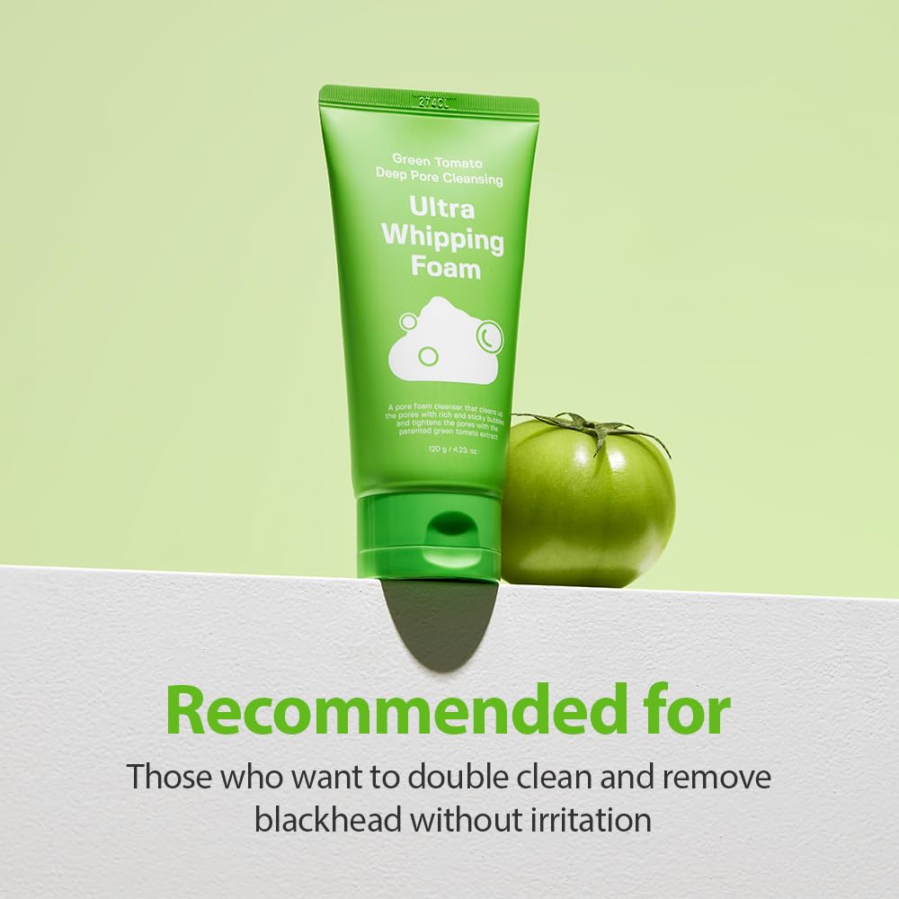 Sungboon Editor Green Tomato Deep Pore Cleansing Ultra Whipping Foam 120g | Lakinza K - beauty Canada