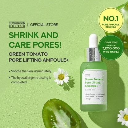 Sungboon Editor Green Tomato Pore Lifting Ampoule+ 30ml | Lakinza K - beauty Canada