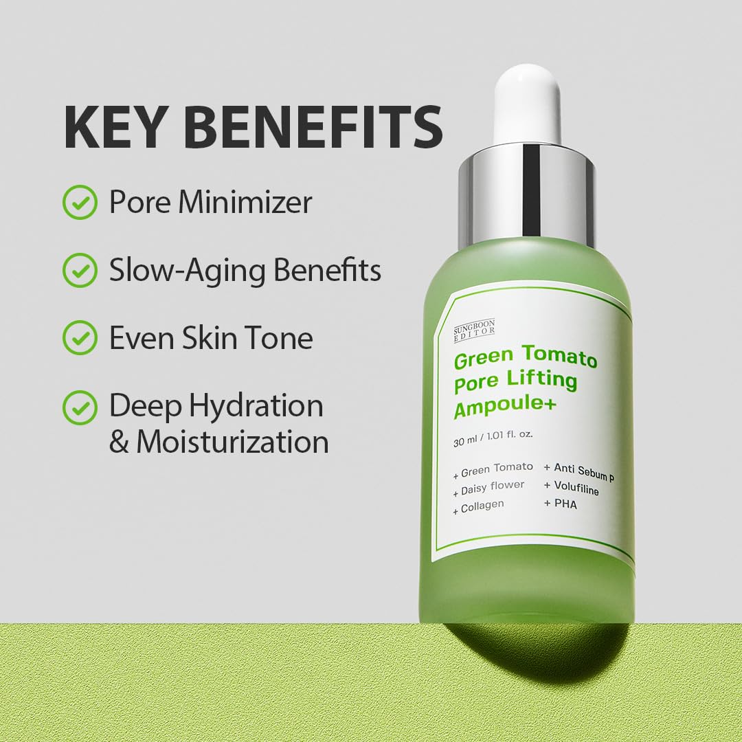 Sungboon Editor Green Tomato Pore Lifting Ampoule+ 30ml | Lakinza K - beauty Canada