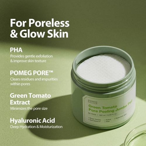 Sungboon Editor Green Tomato Pore Peeling Jumbo Pad 180ml / 60pads | Lakinza K - beauty Canada