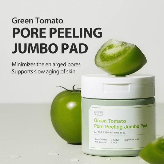 Sungboon Editor Green Tomato Pore Peeling Jumbo Pad 180ml / 60pads | Lakinza K - beauty Canada