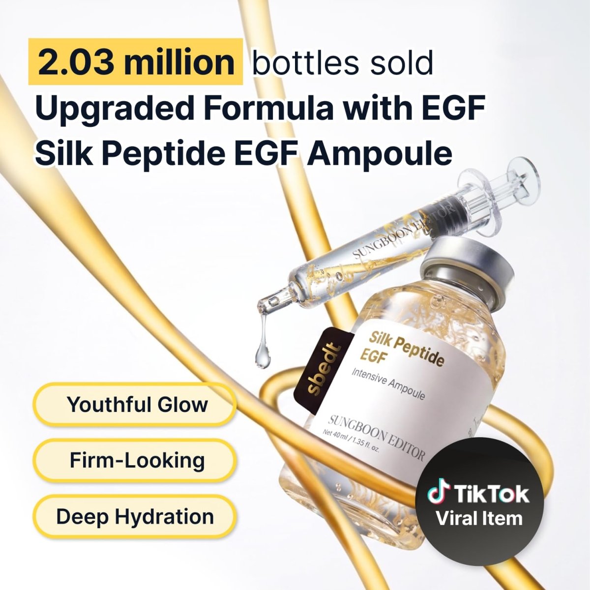 Sungboon Editor Silk Peptide EGF Intensive Ampoule 40ml Lakinza K-beauty