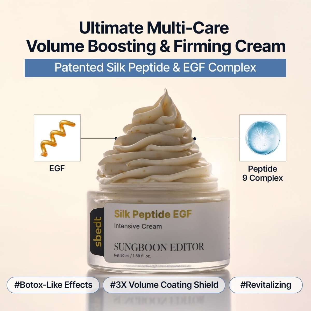 Sungboon Editor Silk Peptide EGF Intensive Cream 50ml Lakinza K-beauty