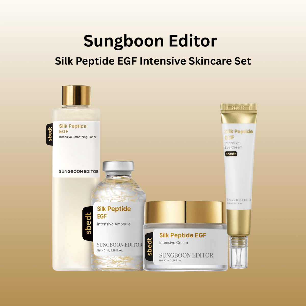 Sungboon Editor Silk Peptide EGF Intensive Skincare Set Lakinza K-beauty