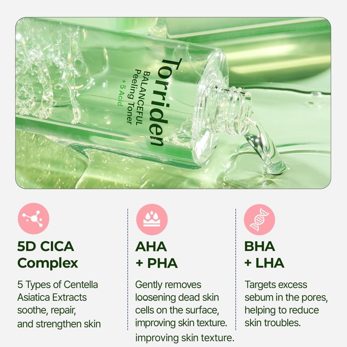 Torriden Balanceful Cica Peeling Toner 250ml | Lakinza K - beauty Canada