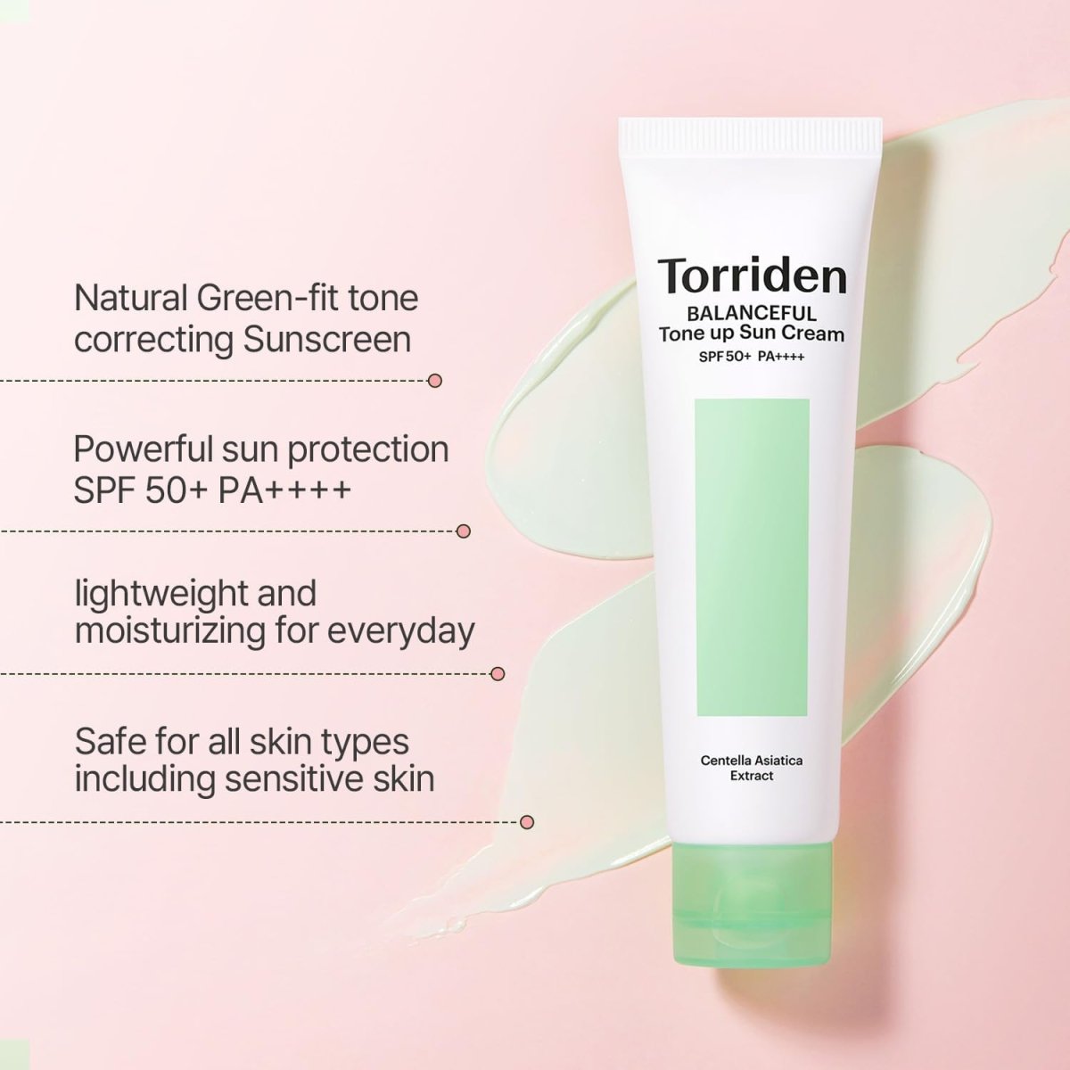 Torriden Balanceful Cica Tone-up Sun Cream SPF50+ PA++++ 60ml Lakinza K-beauty