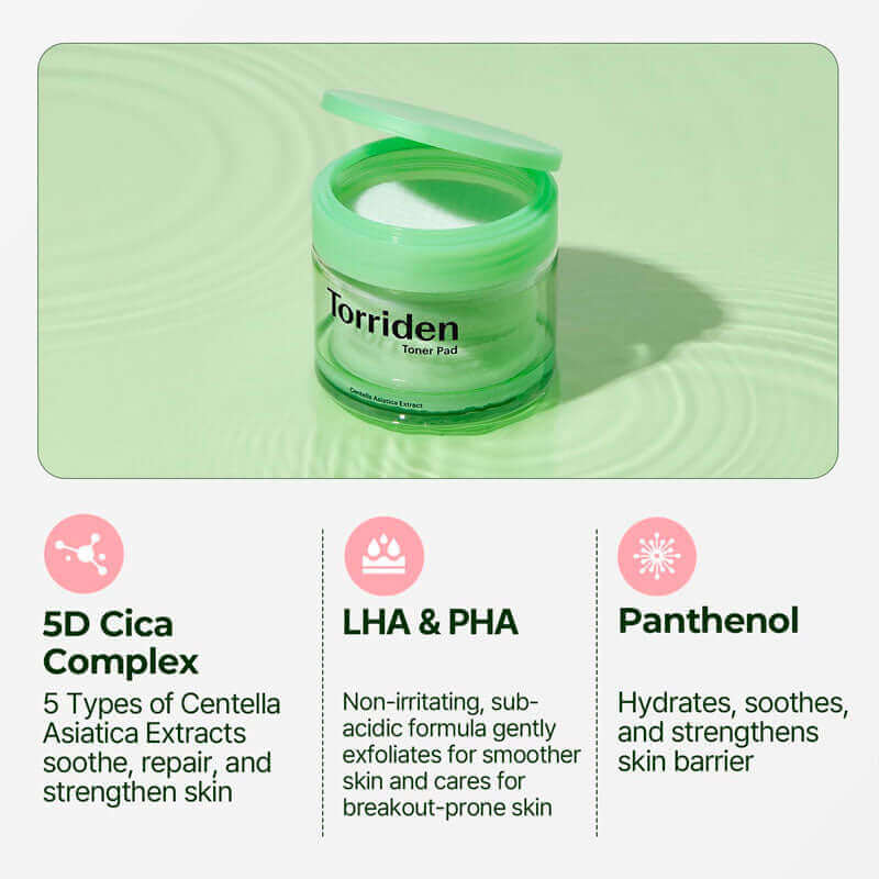Torriden Balanceful Cica Toner Pad 180ml / 60pads Lakinza K-beauty
