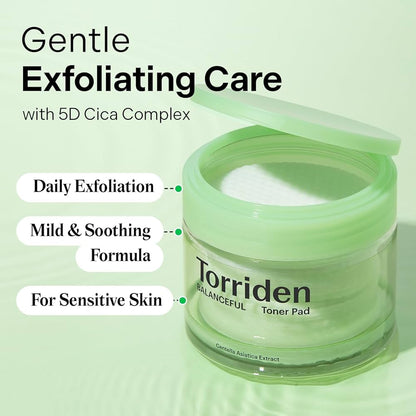 Torriden Balanceful Cica Toner Pad 180ml / 60pads | Lakinza K - beauty Canada