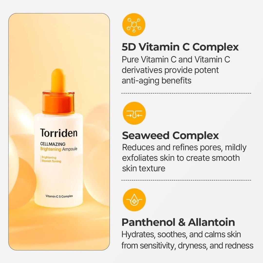 Torriden Cellmazing Vita C Brightening Ampoule 30ml | Lakinza K - beauty Canada