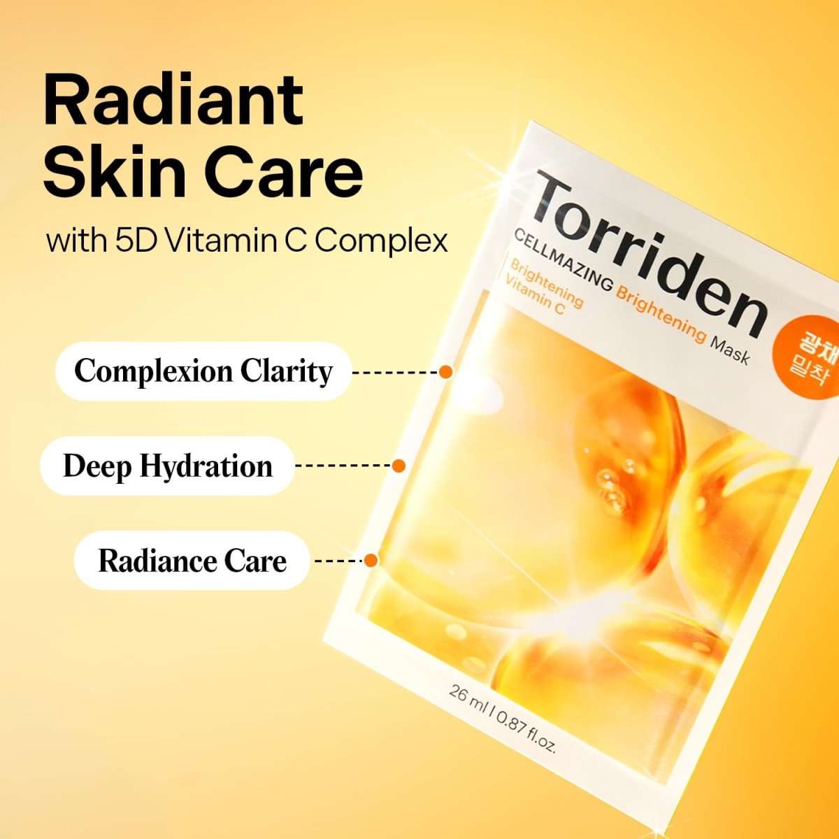 Torriden Cellmazing Vita C Brightening Mask Lakinza K-beauty