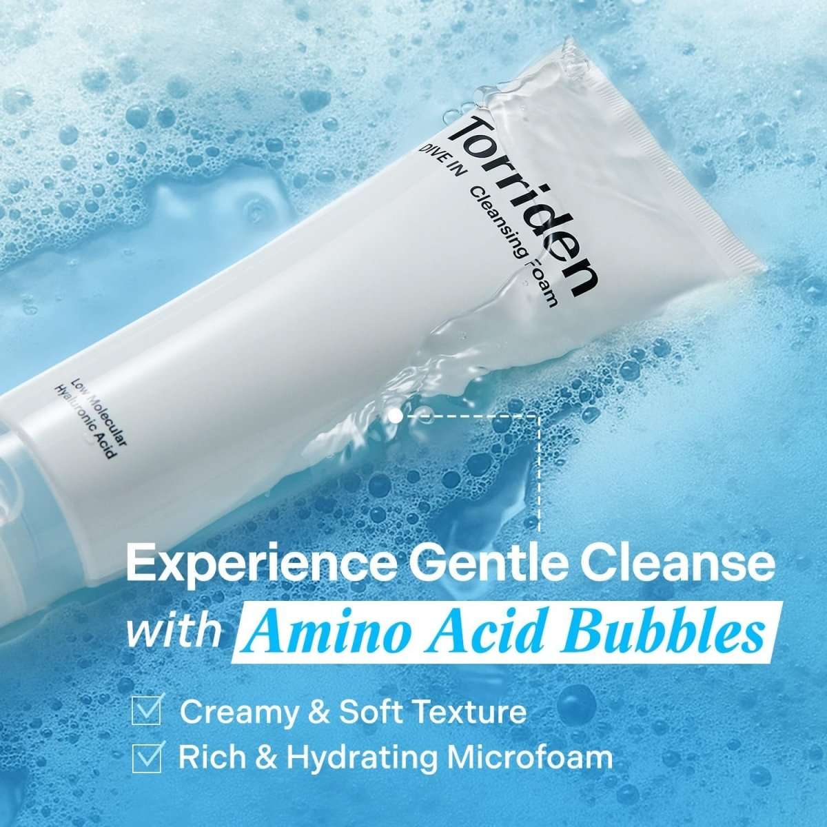 Torriden Dive-In Low Molecular Hyaluronic Acid Cleansing Foam 150ml Lakinza K-beauty
