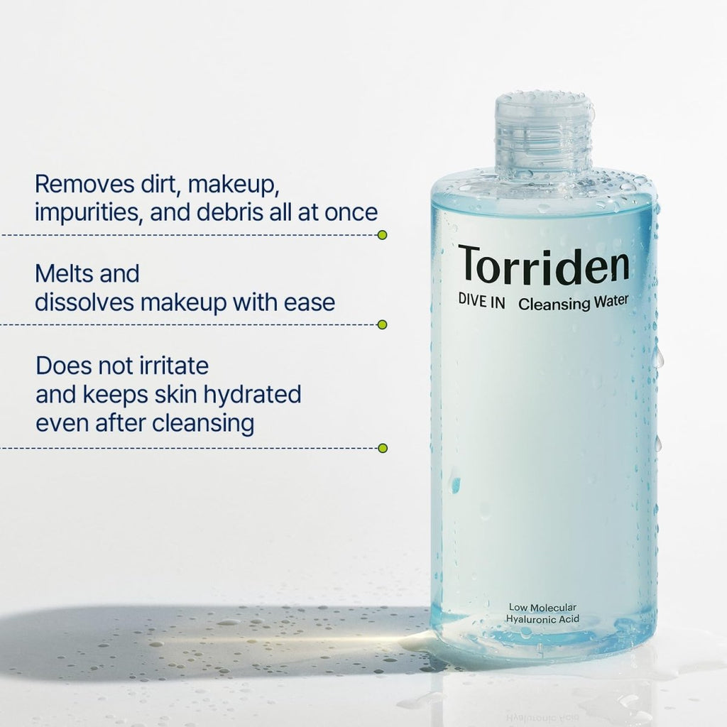 Torriden Dive - In Low Molecular Hyaluronic Acid Cleansing Water 400ml | Lakinza K - beauty Canada