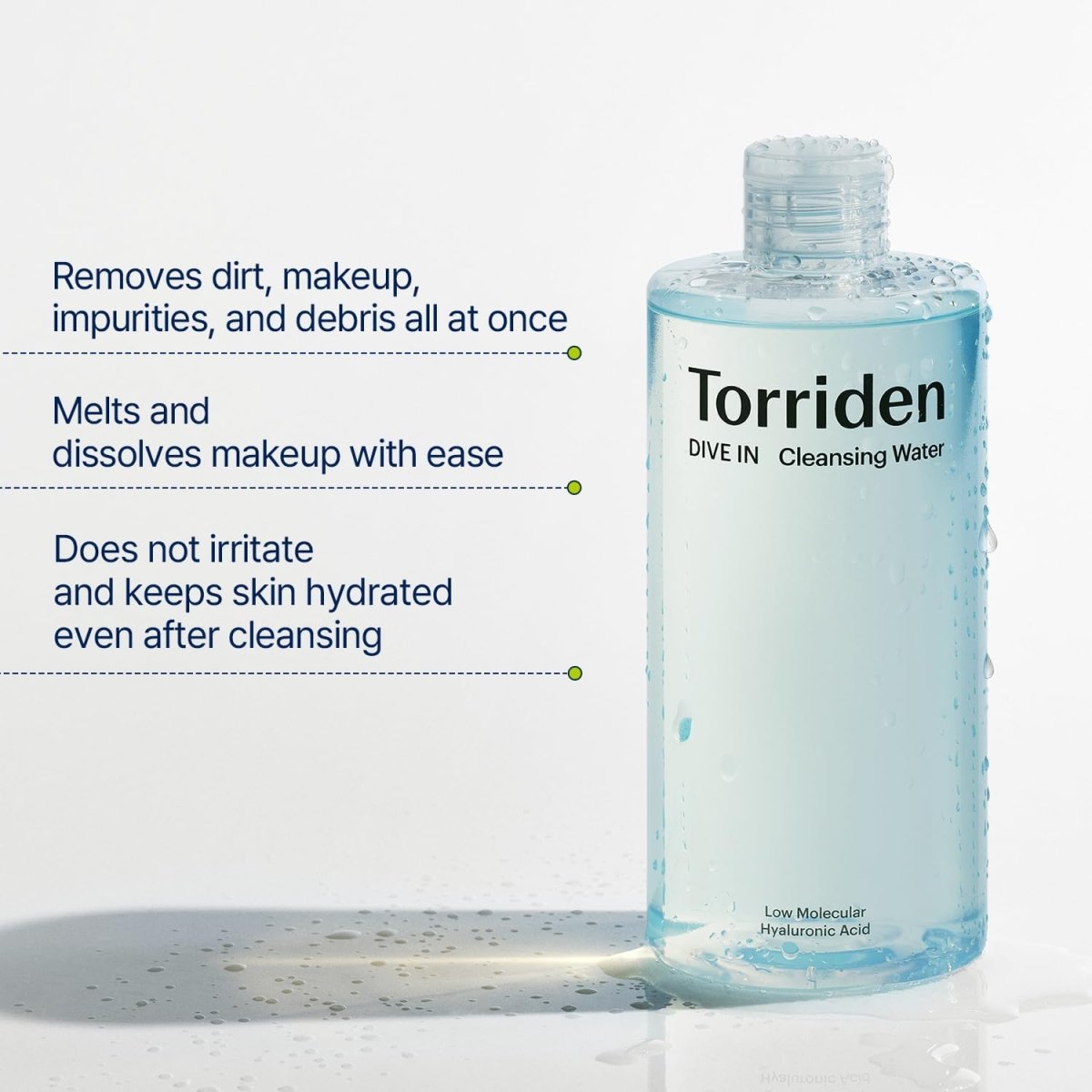Torriden Dive - In Low Molecular Hyaluronic Acid Cleansing Water 400ml | Lakinza K - beauty Canada
