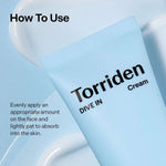 Torriden Dive-In Low Molecular Hyaluronic Acid Cream 80ml Lakinza K-beauty