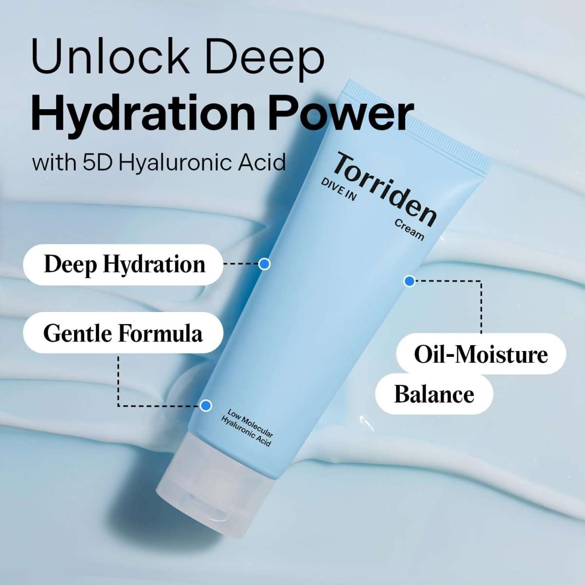 Torriden Dive-In Low Molecular Hyaluronic Acid Cream 80ml Lakinza K-beauty