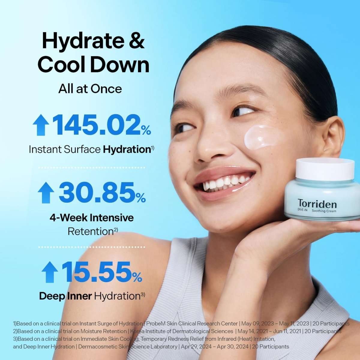Torriden Dive-In Low Molecular Hyaluronic Acid Soothing Cream 100ml Lakinza K-beauty