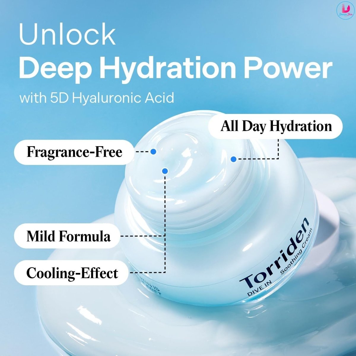 Torriden Dive - In Low Molecular Hyaluronic Acid Soothing Cream 100ml | Lakinza K - beauty Canada