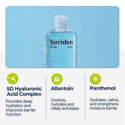 Torriden Dive - In Low Molecular Hyaluronic Acid Toner 300ml | Lakinza K - beauty Canada