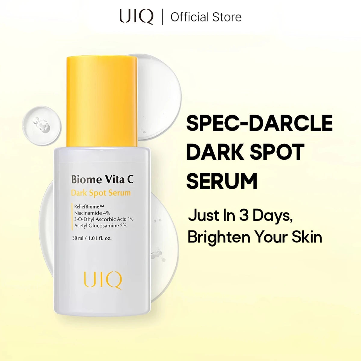 UIQ Biome Vita C Dark Spot Serum 30ml Lakinza K-beauty