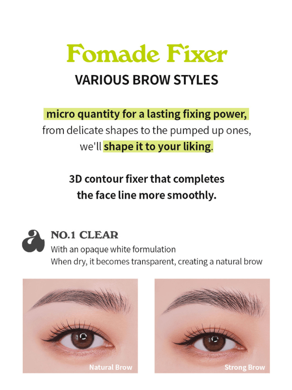 unleashia Shaper Pomade Eyebrow Fixer 8g - No.1 Clear Lakinza K-beauty