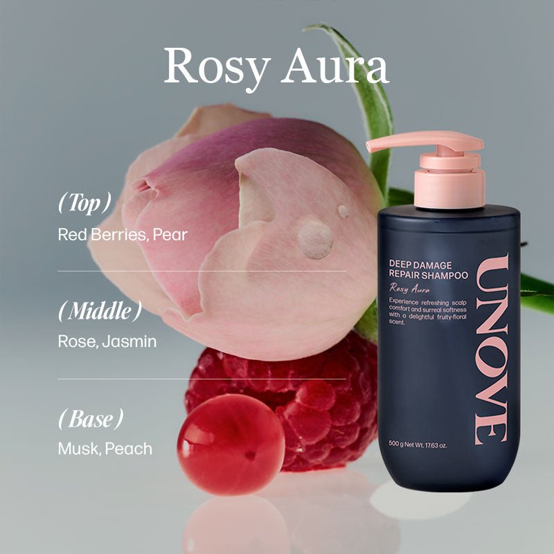 Unove Deep Damage Repair Shampoo 500ml - Rosy Aura | Lakinza K - beauty Canada