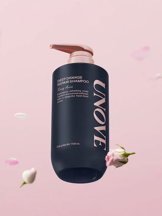 Unove Deep Damage Repair Shampoo 500ml - Rosy Aura | Lakinza K - beauty Canada