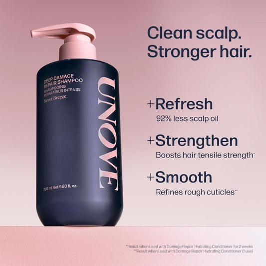 Unove Deep Damage Repair Shampoo 500ml - Rosy Aura | Lakinza K - beauty Canada
