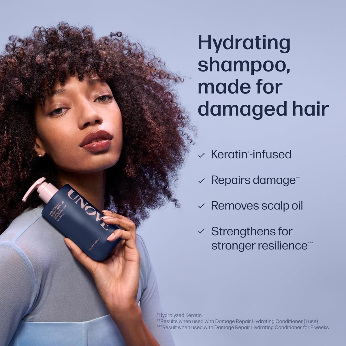 Unove Deep Damage Repair Shampoo 500ml - Rosy Aura | Lakinza K - beauty Canada