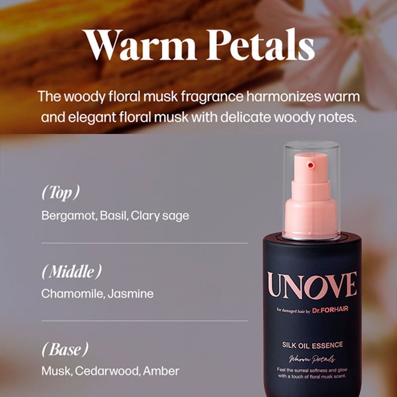 Unove Silk Oil Essence 70ml - Warm Petal Lakinza K-beauty