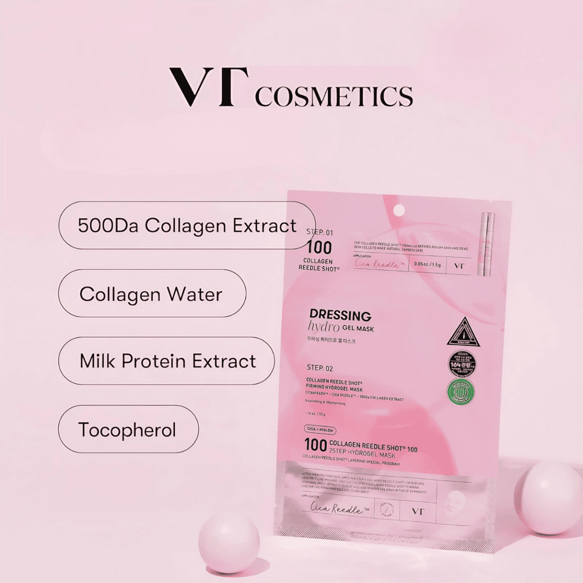 VT Collagen Reedle Shot 100 2Step Mask Lakinza K-beauty