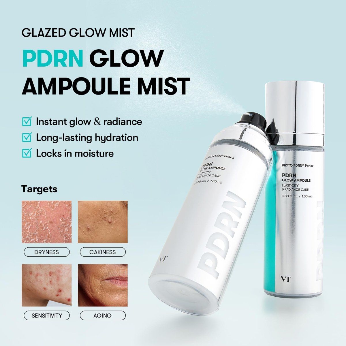VT PDRN Reedle Glow Ampoule 100ml Lakinza K-beauty
